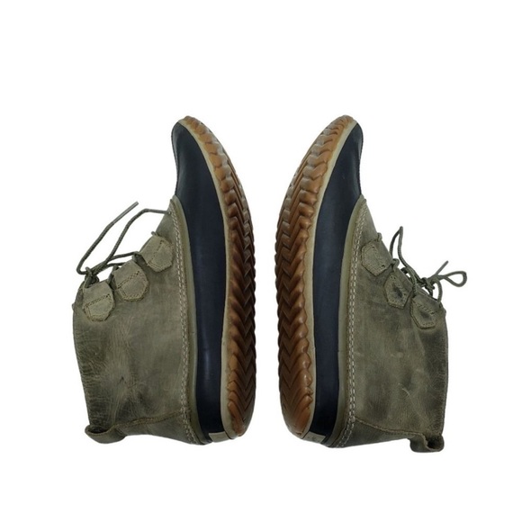 Sorel Women’s Out N about Leather Snow Boot Size 11 Green Leather - Picture 4 of 13